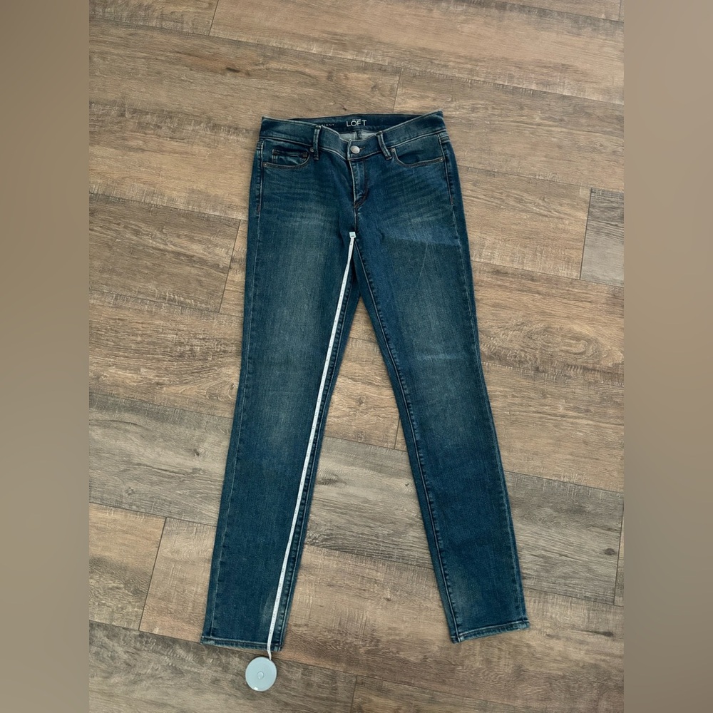 LOFT Women's Dark Blue Skinny Jeans